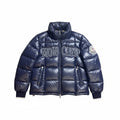 Moncler Navy Spellout Puffer Jacket